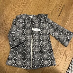 Kids Patterned Jacket - Black and Gray